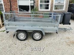8x4 Twin Axle Tipping Trailer with Cage Extensions