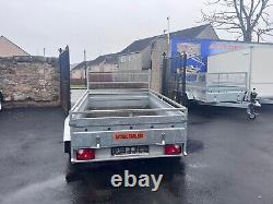 8x4 twin axle trailer with ladder rack 750kg un braked