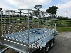 8x5 TWIN AXLE UNBRAKED, CAGED, BOX TRAILER