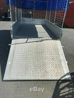 9x5ft Twin Axle Braked Caged Vehicle Towing Trailer Roof Cover COLLECTION ONLY