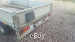 A 10 ft x 6 ft ifor williams dropside trailer ladder rack twin axle