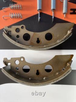 AL-KO Fit Auto Adjust 200x50 Caravan Trailer Brake Shoe Twin Axle Set & Hub Nuts