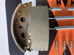 AL-KO Fit Auto Adjust 200x50 Caravan Trailer Brake Shoe Twin Axle Set & Hub Nuts