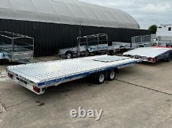 ALUMINIUM CAR TRANSPORTER TRAILER 18.4FT X 6, FT 2700KG TWIN AXLE 5,5m x 2,1m