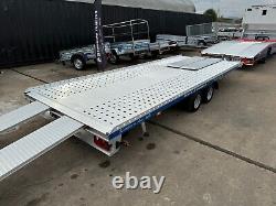 ALUMINIUM CAR TRANSPORTER TRAILER 18.4FT X 6, FT 2700KG TWIN AXLE 5,5m x 2,1m