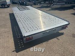 ALUMINIUM CAR TRANSPORTER TRAILER 18.4FT X 6, FT 2700KG TWIN AXLE 5,5m x 2,1m