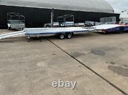 ALUMINIUM CAR TRANSPORTER TRAILER 18.4FT X 6, FT 2700KG TWIN AXLE 5,5m x 2,1m