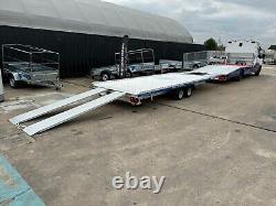 ALUMINIUM CAR TRANSPORTER TRAILER 18.4FT X 6, FT 2700KG TWIN AXLE 5,5m x 2,1m