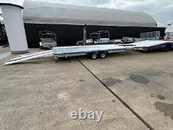 ALUMINIUM CAR TRANSPORTER TRAILER 18.4FT X 6, FT 2700KG TWIN AXLE 5,5m x 2,1m