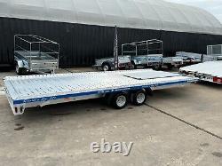 ALUMINIUM CAR TRANSPORTER TRAILER 18.4FT X 6, FT 2700KG TWIN AXLE 5,5m x 2,1m