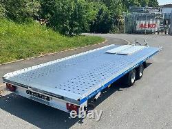 ALUMINIUM CAR TRANSPORTER TRAILER 18.4FT X 6, FT 2700KG TWIN AXLE 5,5m x 2,1m