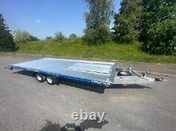 ALUMINIUM CAR TRANSPORTER TRAILER 18.4FT X 6, FT 2700KG TWIN AXLE 5,5m x 2,1m