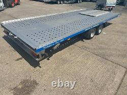 ALUMINIUM CAR TRANSPORTER TRAILER 18.4FT X 6, FT 2700KG TWIN AXLE 5,5m x 2,1m