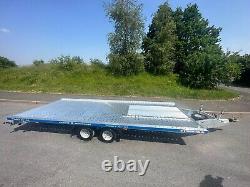 ALUMINIUM CAR TRANSPORTER TRAILER 18.4FT X 6, FT 2700KG TWIN AXLE 5,5m x 2,1m