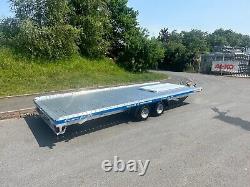 ALUMINIUM CAR TRANSPORTER TRAILER 18.4FT X 6, FT 2700KG TWIN AXLE 5,5m x 2,1m