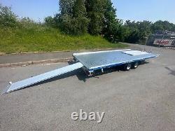 ALUMINIUM CAR TRANSPORTER TRAILER 18.4FT X 6, FT 2700KG TWIN AXLE 5,5m x 2,1m