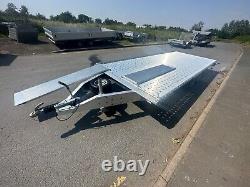 ALUMINIUM CAR TRANSPORTER TRAILER 18.4FT X 6, FT 2700KG TWIN AXLE 5,5m x 2,1m