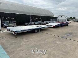 ALUMINIUM CAR TRANSPORTER TRAILER 18.4FT X 6, FT 2700KG TWIN AXLE 5,5m x 2,1m