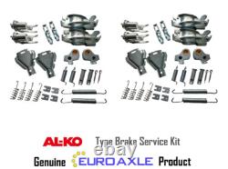 Alko 200mm and 230mm Type Twin Axle Back Plate Trailer Brake Parts Service Kit x