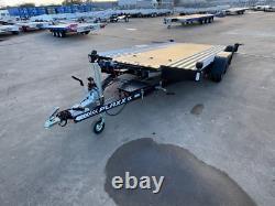 Aluminium Tiltbed Car Transporter Trailer 2700kg twin axle Electric Winch Tilt