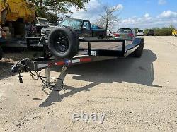 American twin axle car transporter trailer