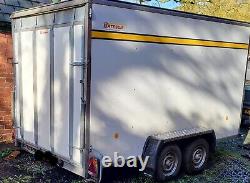 BATESON 470V TWIN AXLE BRAKED BOX TRAILER SIDE DOOR HUGE 12x6x6.5FT 2020