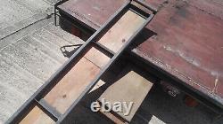 BATESON CAR TRAILER TRANSPORT TWIN AXLE FLATBED BEAVERTAIL RAMPS 14FT x 6FT