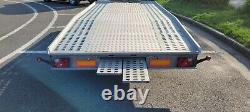 BORO JUPITER EX DEMO 4.5 M x 2.1 M TWIN-AXLE CAR TRANSPORTER TRAILER 2700KG RAMP