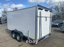 BOX TRAILER 13ft x 6,6ft x 6,2ft TWIN AXLE 3500KG 4M X 2M KNOTT SUSPENSION