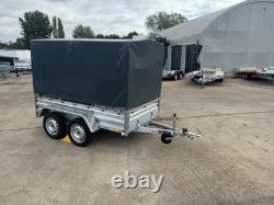 BOX Trailer 8,7ft x 4ft Double axle 750kg MGW ALKO axles Canvas Cover Trailer