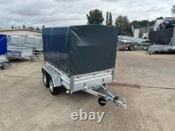 BOX Trailer 8,7ft x 4ft Double axle 750kg MGW ALKO axles Canvas Cover Trailer