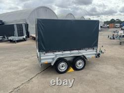 BOX Trailer 8,7ft x 4ft Double axle 750kg MGW ALKO axles Canvas Cover Trailer