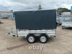 BOX Trailer 8,7ft x 4ft Double axle 750kg MGW ALKO axles Canvas Cover Trailer