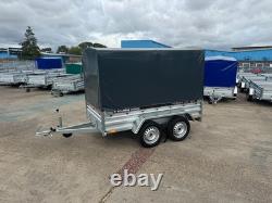 BOX Trailer 8,7ft x 4ft Double axle 750kg MGW ALKO axles Canvas Cover Trailer