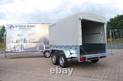 BOX Trailer 8,7ft x 4ft Double axle 750kg MGW ALKO axles Canvas Cover Trailer