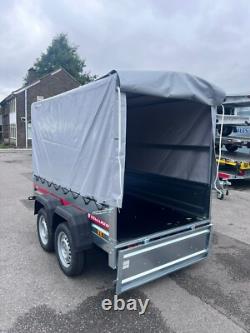 BOX Trailer Twin Axle Galvanised 750kg UNBRAKED 7.6 x 4.1ft 231cm x 126cm