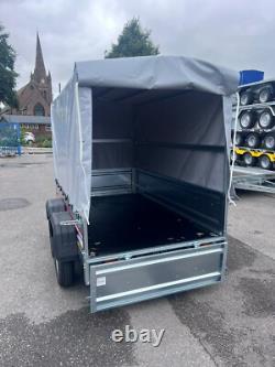 BOX Trailer Twin Axle Galvanised 750kg UNBRAKED 7.6 x 4.1ft 231cm x 126cm