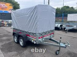 BOX Trailer Twin Axle Galvanised 750kg UNBRAKED 7.6 x 4.1ft 231cm x 126cm