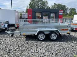 BRAND NEW 10FT x 5FT TWIN AXLE BORO TRAILER WITH 40CM MESH 750KG