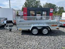 BRAND NEW 10FT x 5FT TWIN AXLE NIEWIADOW TRAILER WITH 40CM MESH 750KG