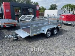 BRAND NEW 10FT x 5FT TWIN AXLE NIEWIADOW TRAILER WITH 40CM MESH 750KG