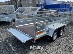 BRAND NEW 10FT x 5FT TWIN AXLE NIEWIADOW TRAILER WITH 40CM MESH 750KG