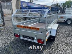 BRAND NEW 10FT x 5FT TWIN AXLE NIEWIADOW TRAILER WITH 40CM MESH 750KG