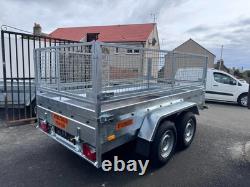 BRAND NEW 10ft X 5ft MASTER TWIN AXLE HEAVY DUTY NIEWIADOW TRAILER 60CM MESH AND