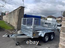BRAND NEW 10ft X 5ft MASTER TWIN AXLE HEAVY DUTY NIEWIADOW TRAILER 60CM MESH AND