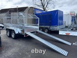 BRAND NEW 10ft X 5ft MASTER TWIN AXLE HEAVY DUTY NIEWIADOW TRAILER 60CM MESH AND