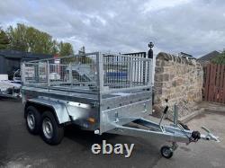 BRAND NEW 10ft X 5ft MASTER TWIN AXLE HEAVY DUTY NIEWIADOW TRAILER 60CM MESH AND