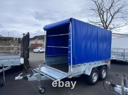 BRAND NEW 10ft x 5ft MASTER HEAVY DUTY TWIN AXLE TRAILER WITH FRAME AND COVER 27