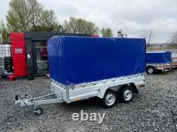 BRAND NEW 10ft x 5ft TWIN AXLE NIEWIADOW TRAILER WITH FRAME AND COVER 155CM 750K