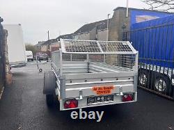 BRAND NEW 10ft x 5ft TWIN AXLE TRAILER WITH 40CM MESH 1300KG BRAKED